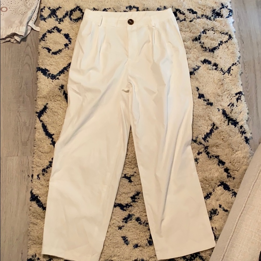 Shein white high waisted pants